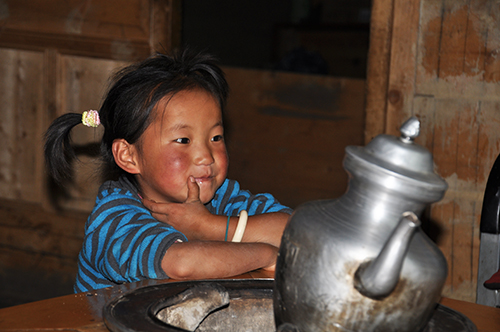 Meeting the children during a home stay in Kham, Tibet, organized by Kham Utpala, a Tibetan tour operator